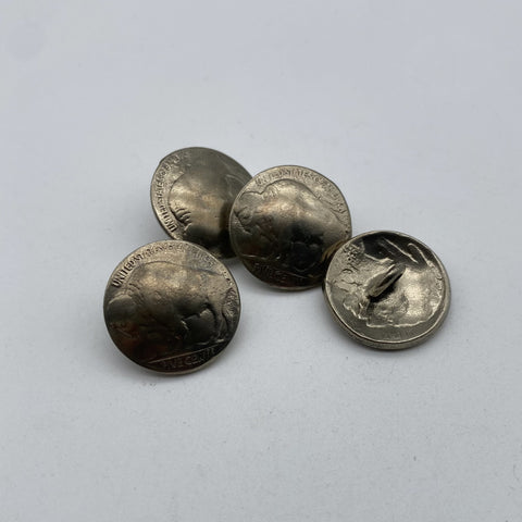 Old Silver Penny Sewing Button Buffalo Shank Button Clothing Sweater Buttons
