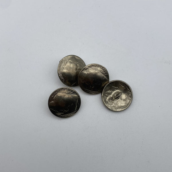 Old Silver Penny Sewing Button Buffalo Shank Button Clothing Sweater Buttons