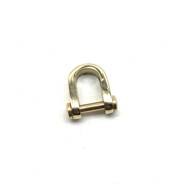 Handmade Brass D Shape Shackle Customized Size Thicker Brass Ring Leather Keychain Hardwares