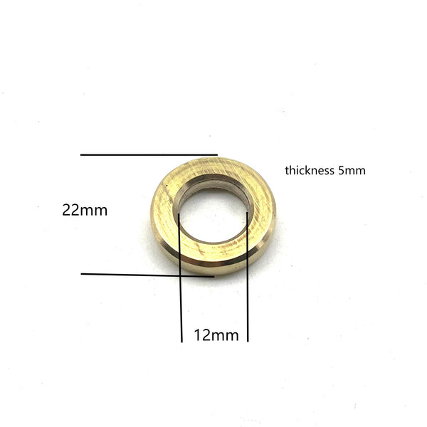 Handmade Brass D Shape Shackle Customized Size Thicker Brass Ring Leather Keychain Hardwares