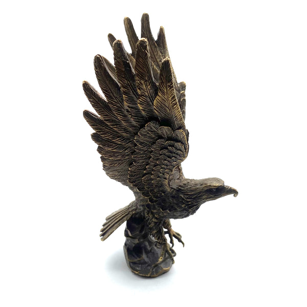 Bronze Sculpture Lifelike Eagle Statue Giftware House&Office Decorative Ornaments
