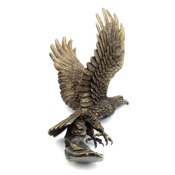 Bronze Sculpture Lifelike Eagle Statue Giftware House&Office Decorative Ornaments
