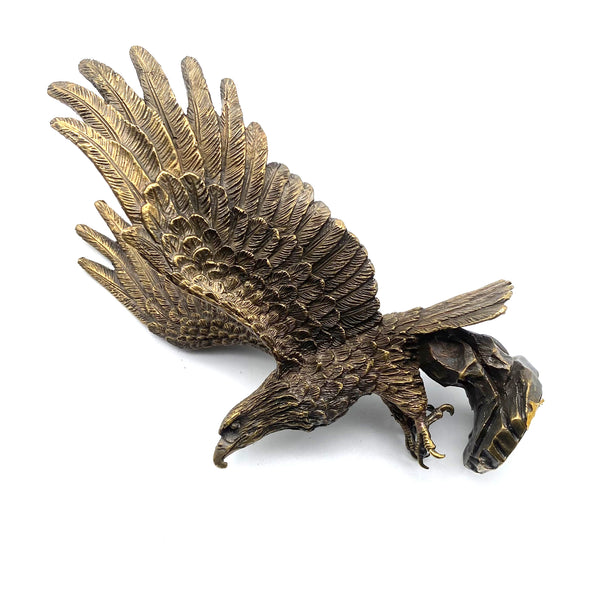 Bronze Sculpture Lifelike Eagle Statue Giftware House&Office Decorative Ornaments
