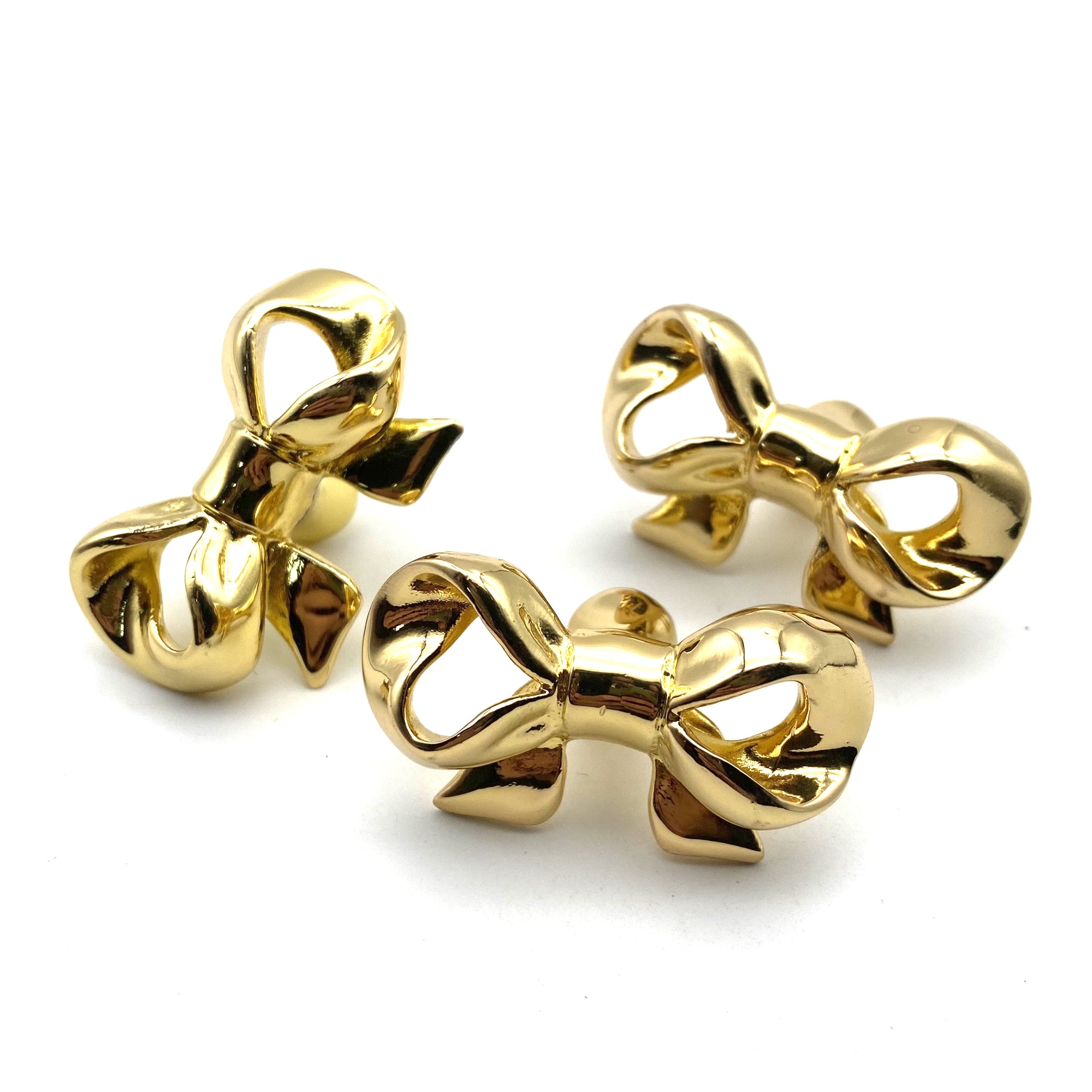 Solid Brass Bowknot Drawer Pulls | Gold Cabinet Handles for Wardrobe, Wine Cellar & Luxury Furniture