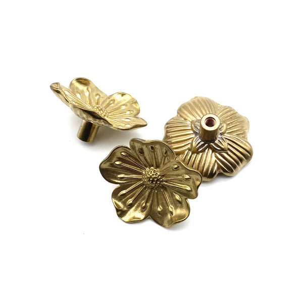 Flower Drawer Pulls | Cabinet Handles Knob for Wardrobe, Wine Cellar & Luxury Furniture