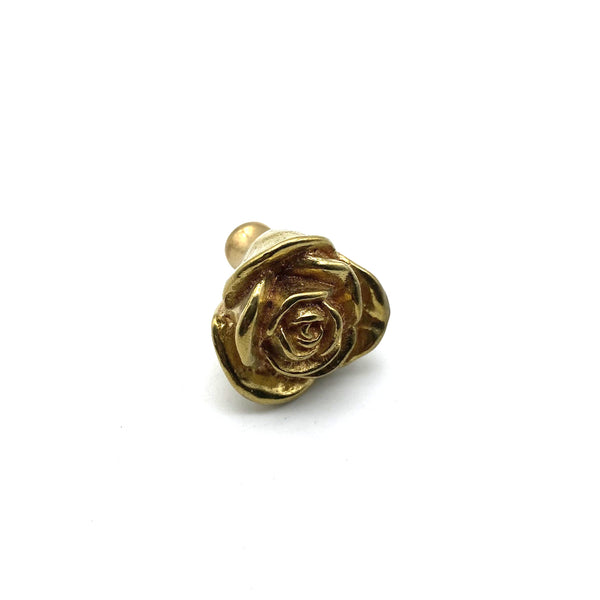 Rose Flower Drawer Knob | Heavy Brass Drawer Pulls | Cabinet Handles for Wardrobe, Wine Cellar & Luxury Furniture