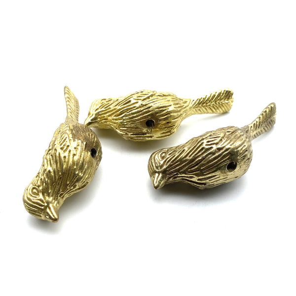 Brass Birds Drawer Pulls | Gold Cabinet Handles for Wardrobe, Wine Cellar & Luxury Furniture