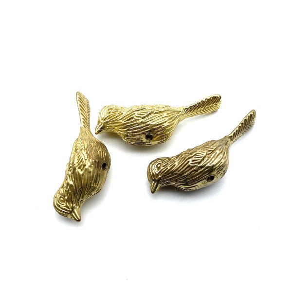 Brass Birds Drawer Pulls | Gold Cabinet Handles for Wardrobe, Wine Cellar & Luxury Furniture