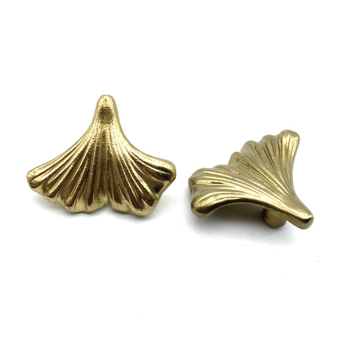 Leaf Design Drawer Knob | Heavy Brass Drawer Pulls | Cabinet Handles for Wardrobe, Wine Cellar & Luxury Furniture