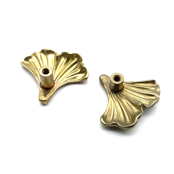 Leaf Design Drawer Knob | Heavy Brass Drawer Pulls | Cabinet Handles for Wardrobe, Wine Cellar & Luxury Furniture
