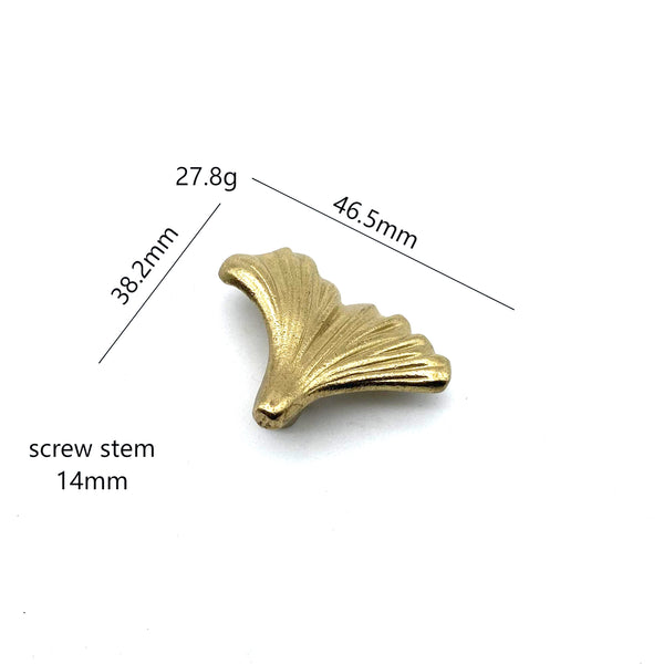 Ginkgo Leaf Design Drawer Knob | Heavy Brass Drawer Pulls | Cabinet Handles for Wardrobe, Wine Cellar & Luxury Furniture