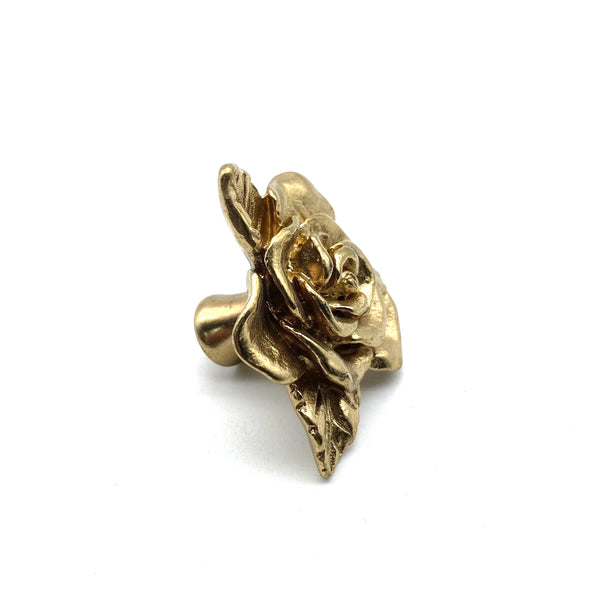 Rose Flower Drawer Knob | Brass Drawer Pull | Cabinet Handles Knob for Wardrobe, Wine Cellar & Luxury Furniture