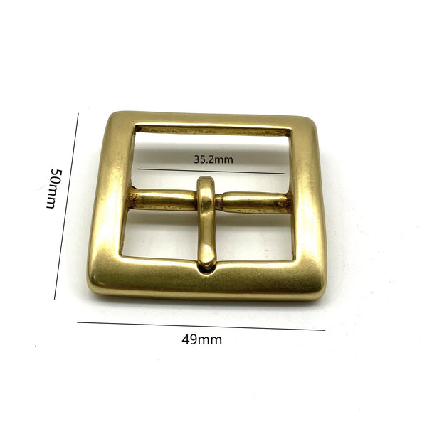 35mm Brass Centre Bar Buckles Women Men Leather Belt Buckle<br>