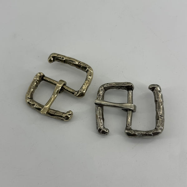 Bronze Z Design Buckle Handmade Leather Belt Hardwares Brass Silver