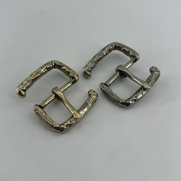 Bronze Z Design Buckle Handmade Leather Belt Hardwares Brass Silver