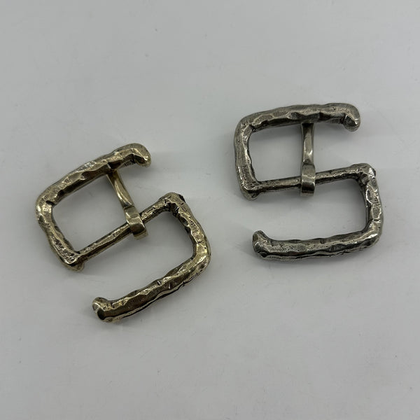 Bronze Z Design Buckle Handmade Leather Belt Hardwares Brass Silver
