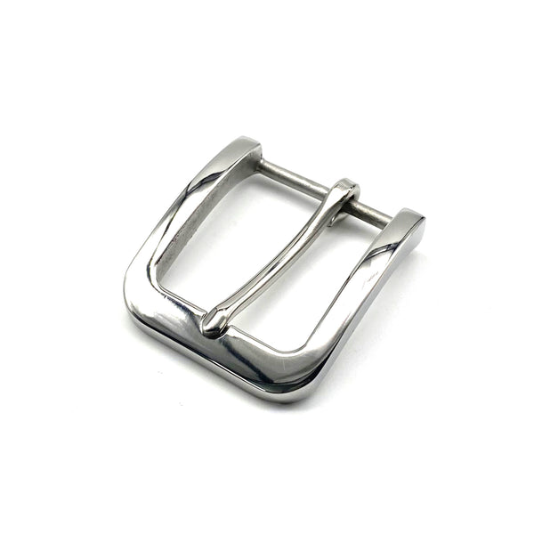 Hypoallergenic Stainless Belt Buckle 1 1/2'' Shiny Glass Finish