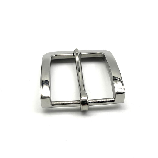Hypoallergenic Stainless Belt Buckle 1 1/2'' Shiny Glass Finish