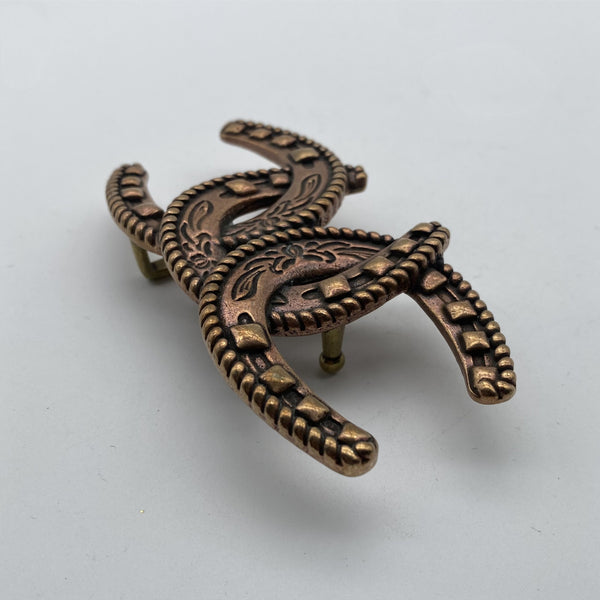 Copper Horseshoe Design Buckle,Leather Belt Buckle,Unique Buckle
