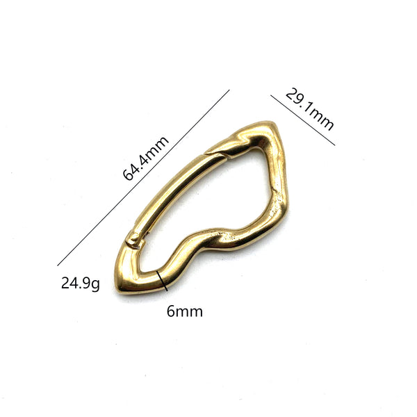 Brass Carabiner Brass Snap Hook Snap Clasp Men's Keychain