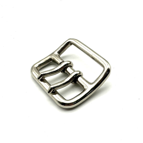 Copper Double Pin Buckle 40mm Two Prong Brass Belt Buckle