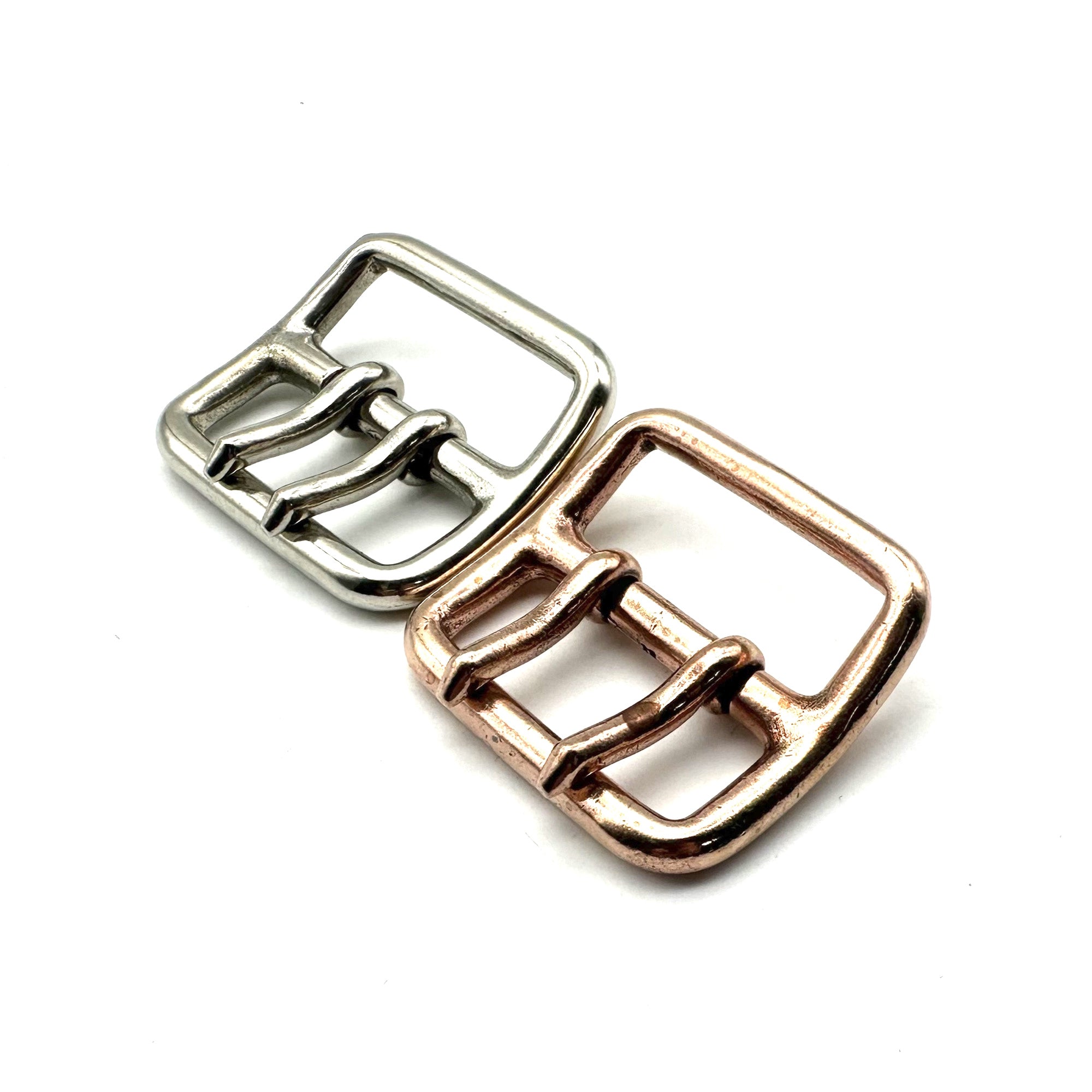 Copper Double Pin Buckle 40mm Two Prong Brass Belt Buckle