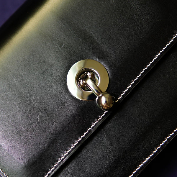 Leather Bag Folded Lock Handbag Luxury Closure Hardwares | Gold/Silver