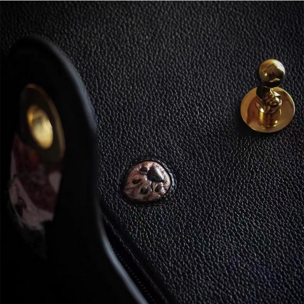 Leather Bag Folded Lock Handbag Luxury Closure Hardwares | Gold/Silver