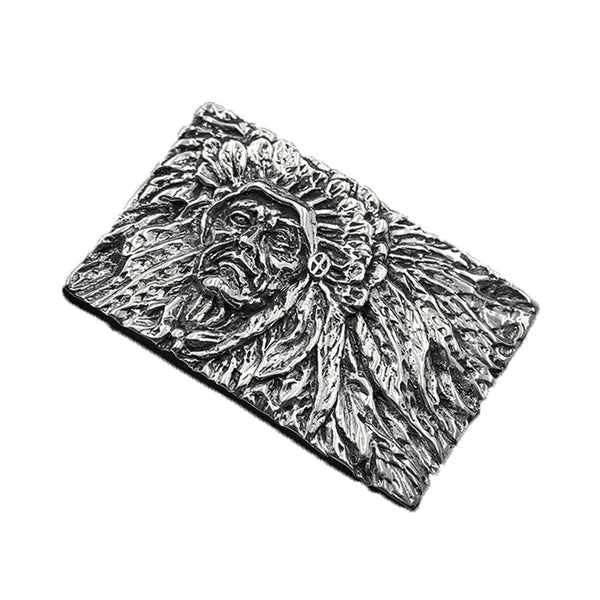 Indian Chief Buckle Handmade Leather Craft Belt Buckle,Men's Fashion Buckle