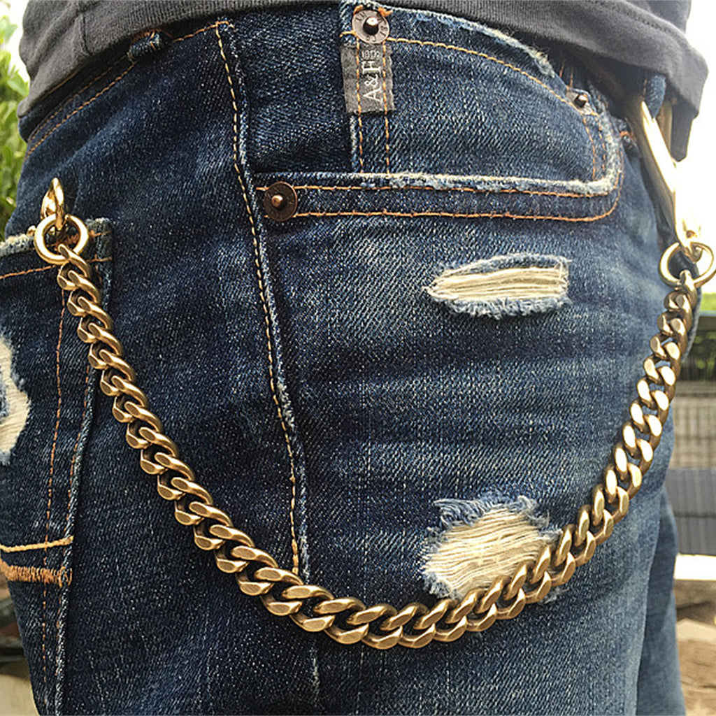 Solid Brass Keychains Pants Clip Hook Key Holder Punk Biker Keyrings EDC  Gift | eBay