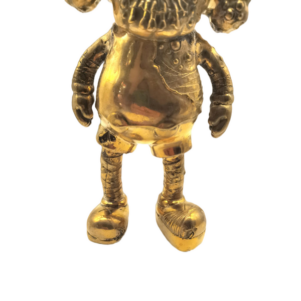Cute Brass KAWS Statue Bronze Bear Sculpture House&Office Decoration Ornament,Lougher Contemporary KAWS: Holiday Space companion