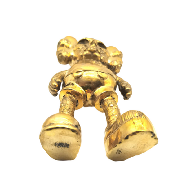 Cute Brass KAWS Statue Bronze Bear Sculpture House&Office Decoration Ornament,Lougher Contemporary KAWS: Holiday Space companion