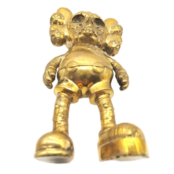 Cute Brass KAWS Statue Bronze Bear Sculpture House&Office Decoration Ornament,Lougher Contemporary KAWS: Holiday Space companion
