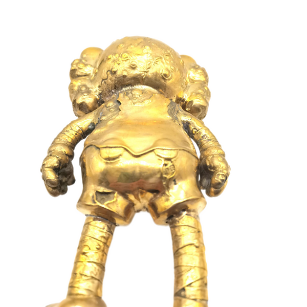 Cute Brass KAWS Statue Bronze Bear Sculpture House&Office Decoration Ornament,Lougher Contemporary KAWS: Holiday Space companion