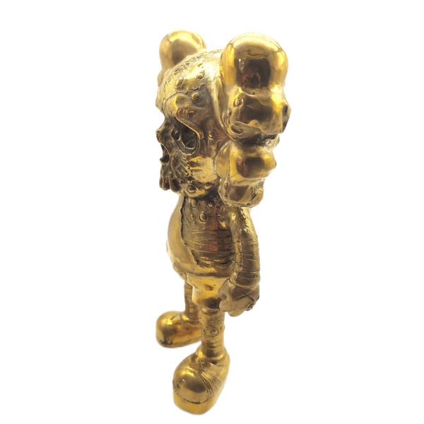 Cute Brass KAWS Statue Bronze Bear Sculpture House&Office Decoration Ornament,Lougher Contemporary KAWS: Holiday Space companion