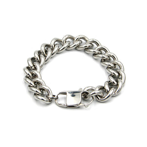 Large Stainless Chain Bracelet,Men's Silver Bracelet,Men's Jewelry,Gift For Men