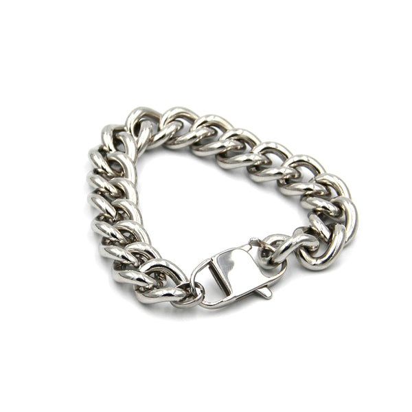 Large Stainless Chain Bracelet,Men's Silver Bracelet,Men's Jewelry,Gift For Men