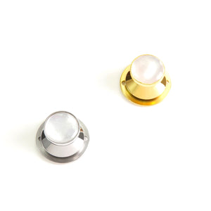 Luxury Shell Spring Snap Closure Leather Bag Press Button Lock | Gold Silver Color | 20x13mm