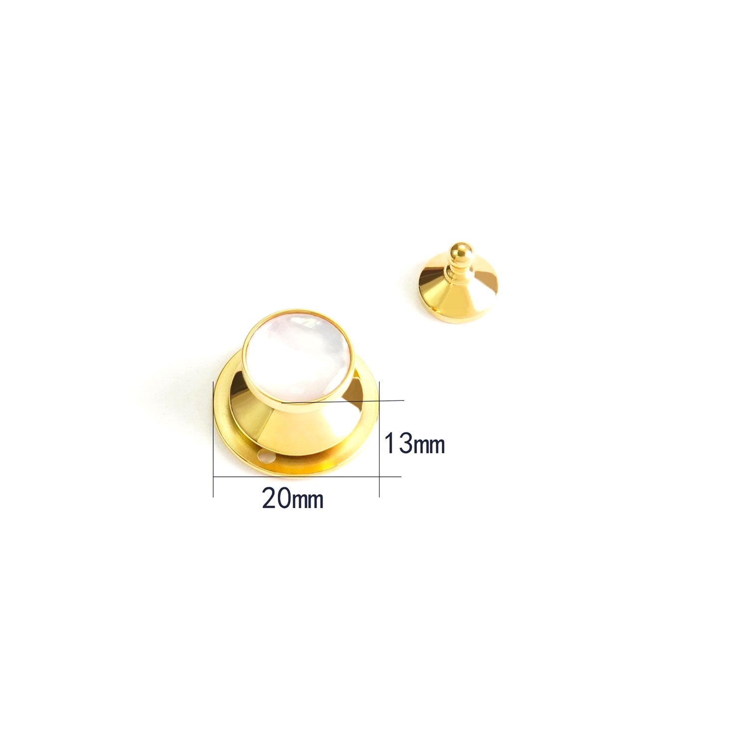Luxury Shell Spring Snap Closure Leather Bag  Press Button Lock | Gold Silver Color | 20x13mm