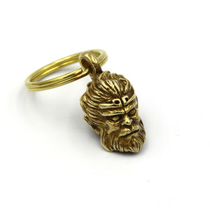 Brass Monkey King Keyring,Children's Gifts Kids Tiger Keychain Pendant
