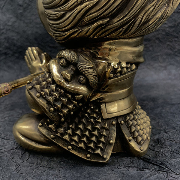 Brass Monk Monkey King Statue,Monkey King Figurine,House Decoration Ornaments