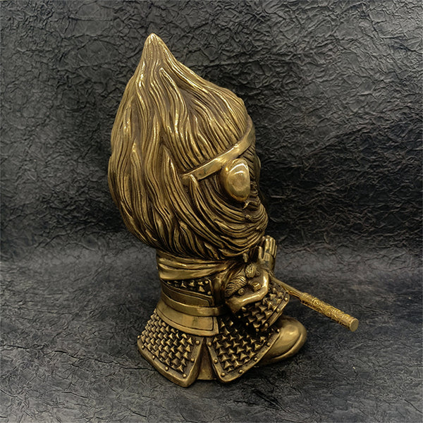 Brass Monk Monkey King Statue,Monkey King Figurine,House Decoration Ornaments