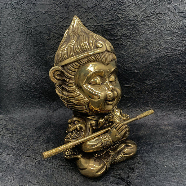 Brass Monk Monkey King Statue,Monkey King Figurine,House Decoration Ornaments