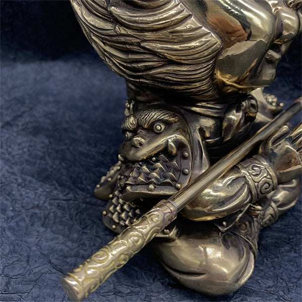 Brass Monk Monkey King Statue,Monkey King Figurine,House Decoration Ornaments
