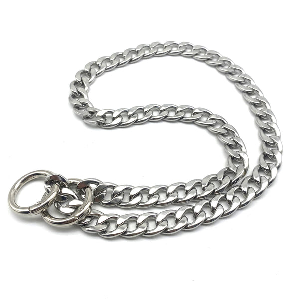 Custom Stainless Dog Collar Chain Spring Ring Closure Pets Choke Collar,Personalized Name Tag