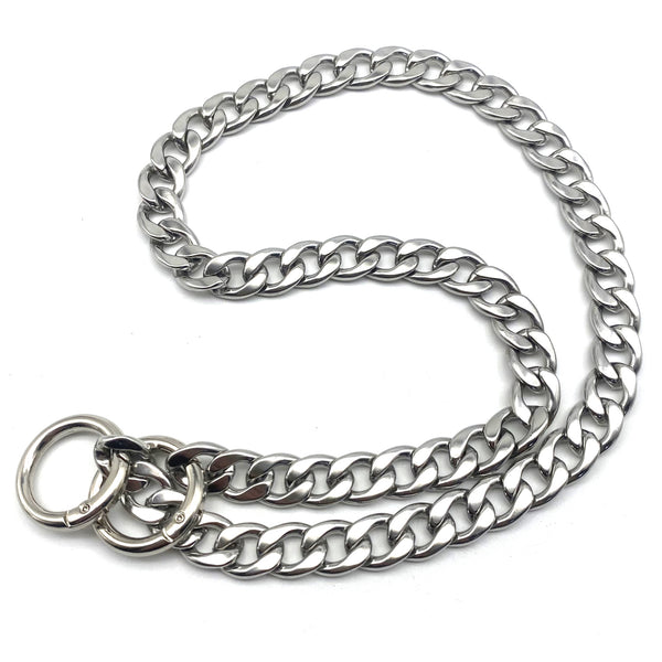 Custom Stainless Dog Collar Chain Spring Ring Closure Pets Choke Collar,Personalized Name Tag