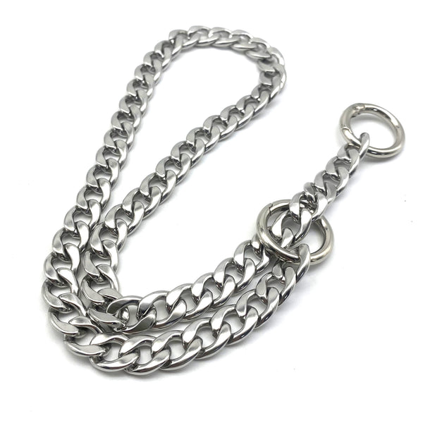 Custom Stainless Dog Collar Chain Spring Ring Closure Pets Choke Collar,Personalized Name Tag