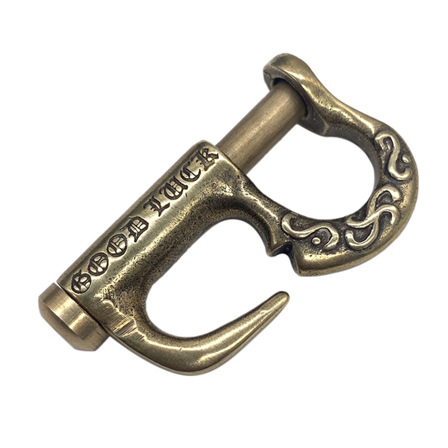 Jib Snap Hook,Solid Brass Spring Keychain Hook Navy Style Key Holder Key Chain