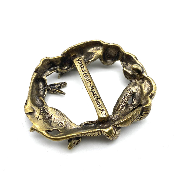 Brass Snake Design Buckle,Men Leather Belt Buckle,Leather Craft Hardwares