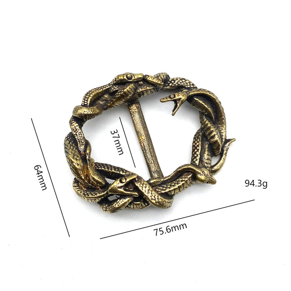 Brass Snake Design Buckle,Men Leather Belt Buckle,Leather Craft Hardwares
